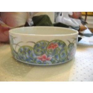 Laudel Trinket Dresser Dish Bowl Blue Pink Floral Made Exclusively For Macy's